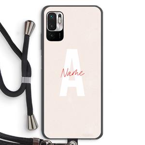 CaseCompany Strawberry Milkshake: Xiaomi Redmi Note 10 5G Transparant Hoesje met koord