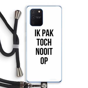 CaseCompany Ik pak nooit op: Samsung Galaxy Note 10 Lite Transparant Hoesje met koord