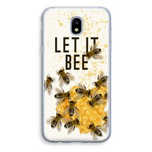CaseCompany Let it bee: Samsung Galaxy J5 (2017) Transparant Hoesje