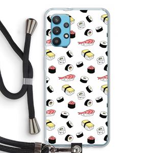 CaseCompany Sushi time: Samsung Galaxy A32 4G Transparant Hoesje met koord