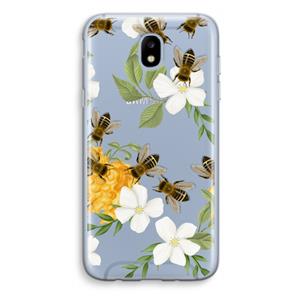 CaseCompany No flowers without bees: Samsung Galaxy J5 (2017) Transparant Hoesje