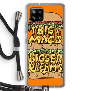 CaseCompany Big Macs Bigger Dreams: Samsung Galaxy A42 5G Transparant Hoesje met koord