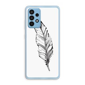 CaseCompany Pluim: Samsung Galaxy A52 Transparant Hoesje