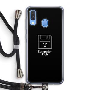 CaseCompany Hello: Samsung Galaxy A40 Transparant Hoesje met koord