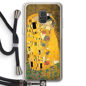 CaseCompany Der Kuss: Samsung Galaxy A8 (2018) Transparant Hoesje met koord