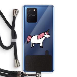 CaseCompany Eenhoorn: Samsung Galaxy Note 10 Lite Transparant Hoesje met koord