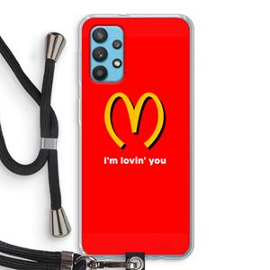 CaseCompany I'm lovin' you: Samsung Galaxy A32 4G Transparant Hoesje met koord
