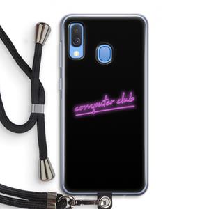 CaseCompany Vice Black: Samsung Galaxy A40 Transparant Hoesje met koord