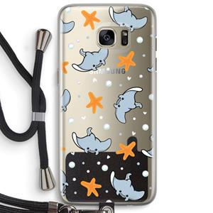 CaseCompany Manta: Samsung Galaxy S7 Edge Transparant Hoesje met koord