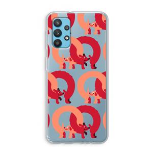 CaseCompany Dogs: Samsung Galaxy A32 4G Transparant Hoesje