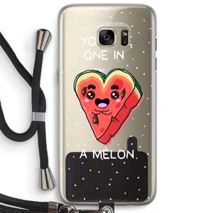 CaseCompany One In A Melon: Samsung Galaxy S7 Edge Transparant Hoesje met koord