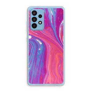 CaseCompany Paarse stroom: Samsung Galaxy A52 Transparant Hoesje
