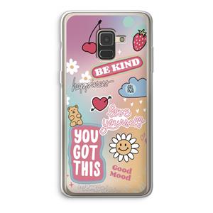 CaseCompany Positivity: Samsung Galaxy A8 (2018) Transparant Hoesje