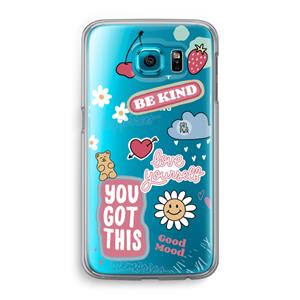 CaseCompany Positivity: Samsung Galaxy S6 Transparant Hoesje