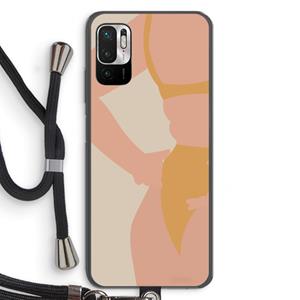 CaseCompany Bikini body: Xiaomi Redmi Note 10 5G Transparant Hoesje met koord