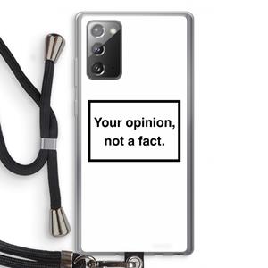 CaseCompany Your opinion: Samsung Galaxy Note 20 / Note 20 5G Transparant Hoesje met koord