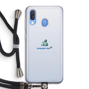 CaseCompany MSN: Samsung Galaxy A40 Transparant Hoesje met koord