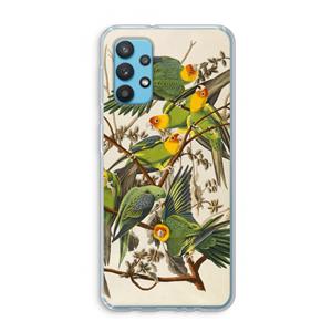 CaseCompany Carolinaparkiet: Samsung Galaxy A32 4G Transparant Hoesje
