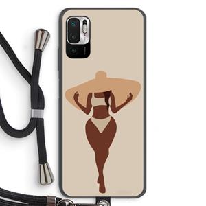 CaseCompany Let's get salty: Xiaomi Redmi Note 10 5G Transparant Hoesje met koord