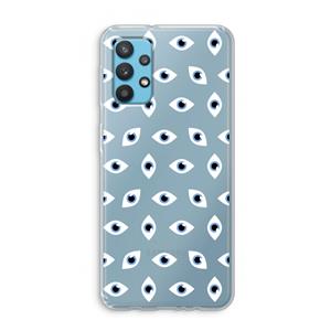CaseCompany Eyes pattern: Samsung Galaxy A32 4G Transparant Hoesje