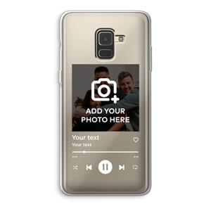 CaseCompany Music Player: Samsung Galaxy A8 (2018) Transparant Hoesje