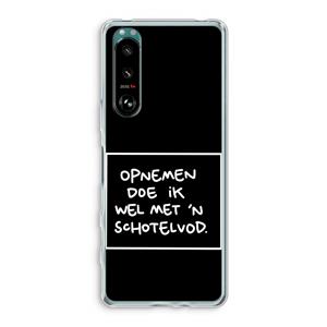 CaseCompany Schotelvod: Sony Xperia 5 III Transparant Hoesje