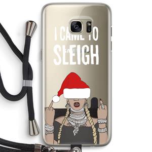 CaseCompany Came To Sleigh: Samsung Galaxy S7 Edge Transparant Hoesje met koord
