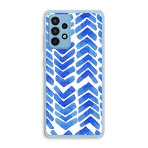 CaseCompany Blauwe pijlen: Samsung Galaxy A52 Transparant Hoesje