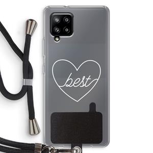 CaseCompany Best heart pastel: Samsung Galaxy A42 5G Transparant Hoesje met koord