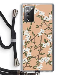 CaseCompany Blossoming spring: Samsung Galaxy Note 20 / Note 20 5G Transparant Hoesje met koord