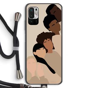 CaseCompany Sweet creatures: Xiaomi Redmi Note 10 5G Transparant Hoesje met koord