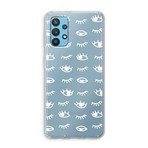 CaseCompany Eye pattern #3: Samsung Galaxy A32 4G Transparant Hoesje