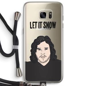 CaseCompany Let It Snow: Samsung Galaxy S7 Edge Transparant Hoesje met koord