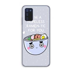 CaseCompany I'm A Hopeless Ramen-Tic For You: Samsung Galaxy A03s Transparant Hoesje