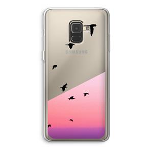 CaseCompany Fly away: Samsung Galaxy A8 (2018) Transparant Hoesje