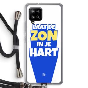 CaseCompany Laat de zon in je hart: Samsung Galaxy A42 5G Transparant Hoesje met koord