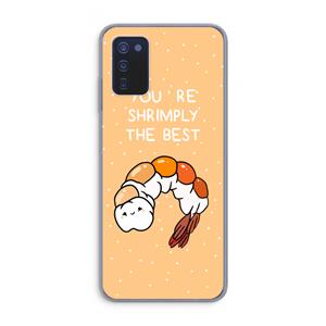 CaseCompany You're Shrimply The Best: Samsung Galaxy A03s Transparant Hoesje