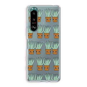 CaseCompany Sansevieria: Sony Xperia 5 III Transparant Hoesje