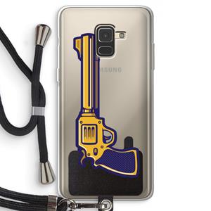 CaseCompany Pew Pew Pew: Samsung Galaxy A8 (2018) Transparant Hoesje met koord