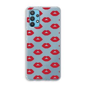 CaseCompany Lips: Samsung Galaxy A32 4G Transparant Hoesje