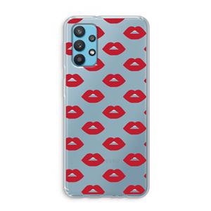 CaseCompany Lips: Samsung Galaxy A32 4G Transparant Hoesje