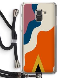 CaseCompany Noor A: Samsung Galaxy A8 (2018) Transparant Hoesje met koord