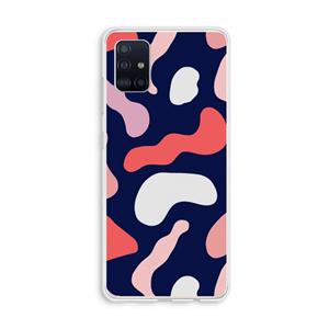 CaseCompany Memphis Shapes Pink: Galaxy A51 4G Transparant Hoesje