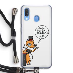 CaseCompany Geen Gezeik: Samsung Galaxy A40 Transparant Hoesje met koord