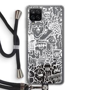 CaseCompany Vexx Mixtape #2: Samsung Galaxy A12 Transparant Hoesje met koord