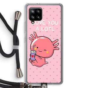CaseCompany Love You A Lotl: Samsung Galaxy A42 5G Transparant Hoesje met koord