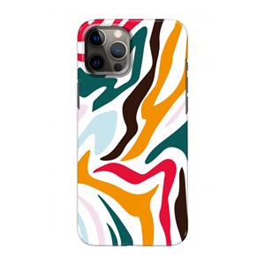 CaseCompany Colored Zebra: Volledig geprint iPhone 12 Hoesje