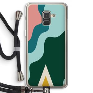 CaseCompany Noor B: Samsung Galaxy A8 (2018) Transparant Hoesje met koord