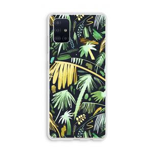 CaseCompany Tropical Palms Dark: Galaxy A51 4G Transparant Hoesje