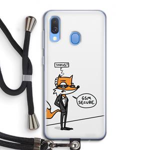 CaseCompany GSM secure: Samsung Galaxy A40 Transparant Hoesje met koord